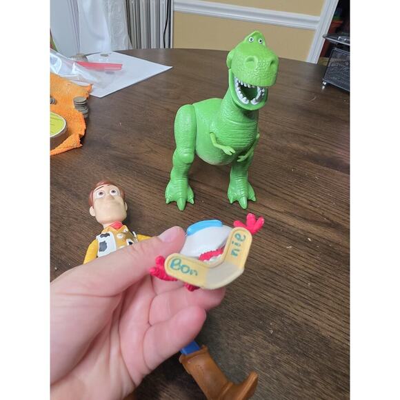 Toy Story Action Figures Lot of 3 Woody, Rex & Spone Forky Disney Pixar VIDEO - Picture 4 of 16